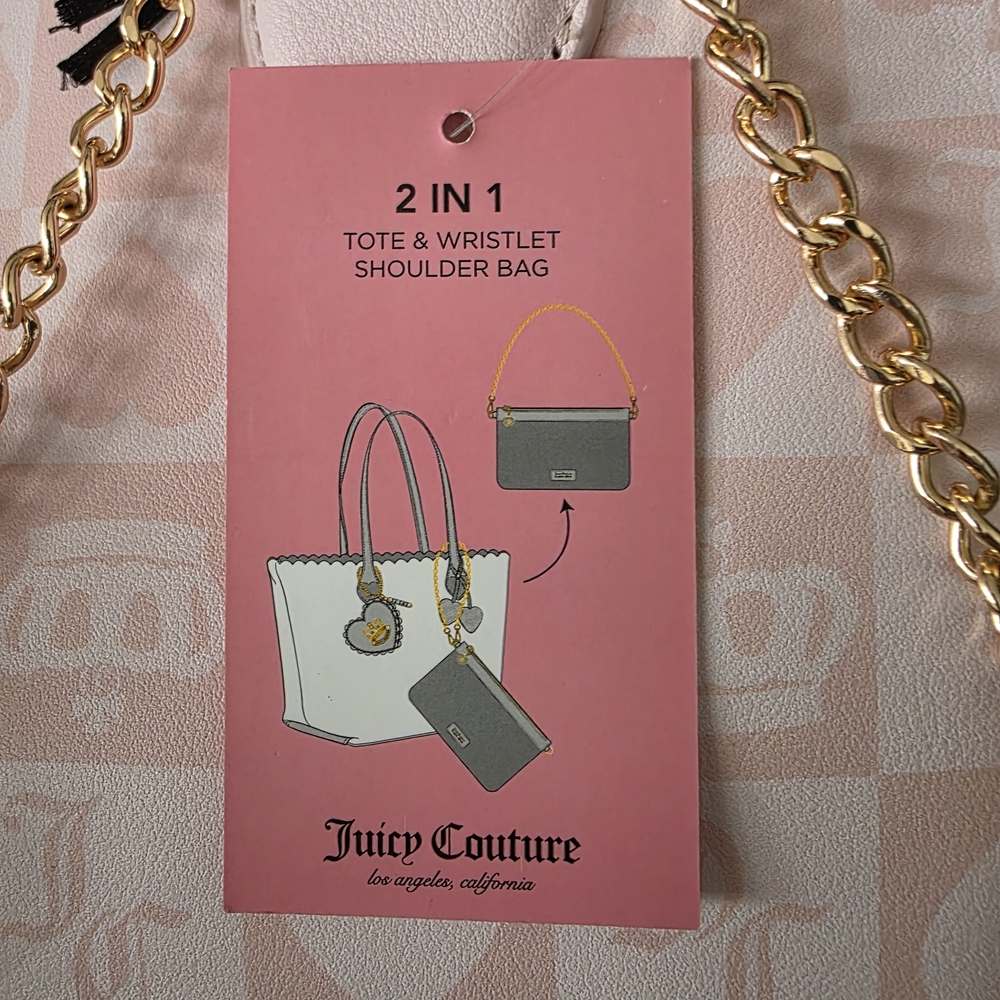NWT Juicy Couture Sweet Break Time Tote 2 In 1 - Picture 5 of 7